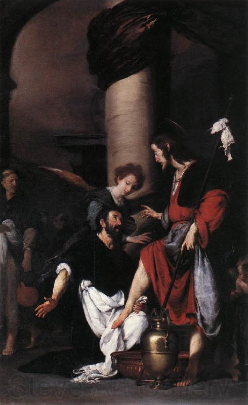 STROZZI, Bernardo St Augustine Washing the Feet of Christ  fg France oil painting art